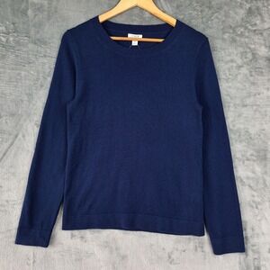 J Crew Sweater Womens Small Blue Teddie Classic Preppy Wool Blend Old Money